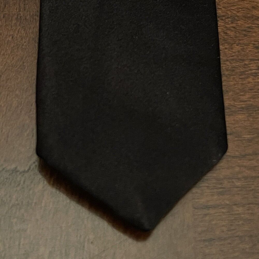 Joseph & Feiss International Black 100% Silk Men’s Neck Tie Made In China - Picture 6 of 9